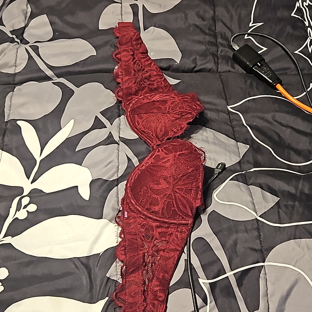 A strapless Victoria's Secret bra